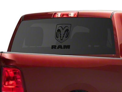 RAM Licensed by RedRock Large RAM Head with Logo; Matte Black (03-18 RAM 3500)