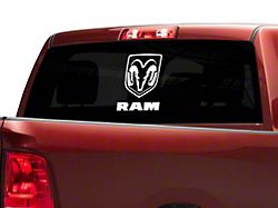 RAM Licensed by RedRock Large RAM Head with Logo; White (03-18 RAM 3500)