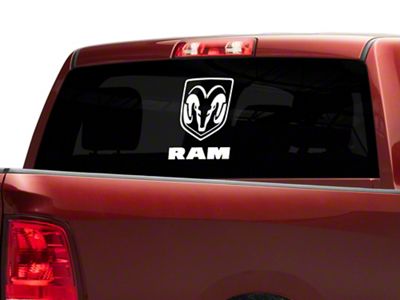 RAM Licensed by RedRock Large RAM Head with Logo; White (03-18 RAM 3500)