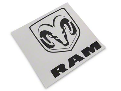 RAM Licensed by RedRock Large RAM Head with Logo; White (03-18 RAM 3500)