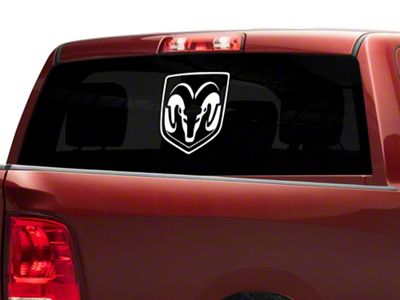 RAM Licensed by RedRock Large RAM Head Logo; White (03-18 RAM 3500)