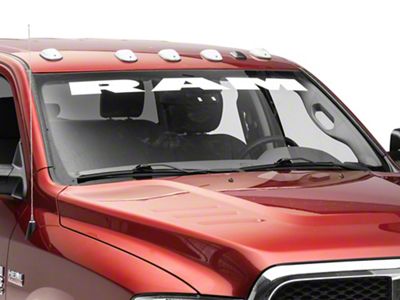 RAM Licensed by RedRock RAM Windshield Banner; White (03-18 RAM 3500)