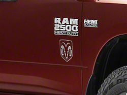 RAM Licensed by RedRock Small RAM Head Logo; Frosted (03-18 RAM 3500)