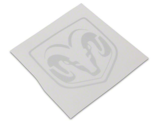 RAM Licensed by RedRock Small RAM Head Logo; Frosted (03-18 RAM 3500)
