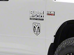 RAM Licensed by RedRock Small RAM Head Logo; Matte Black (03-18 RAM 3500)