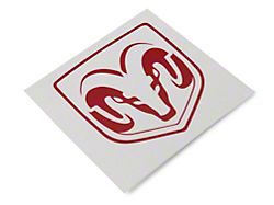 RAM Licensed by RedRock Small RAM Head Logo; Red (03-18 RAM 3500)