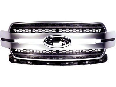 OLM Infinite Series Upper Replacement Grille with White DRL; Chrome (18-20 F-150, Excluding Raptor)