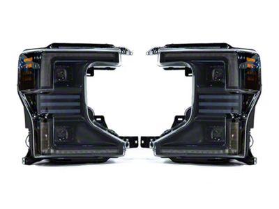 OLM Essential Series LED Headlights; Black Housing; Clear Lens (20-22 F-250 Super Duty w/ Factory Halogen Headlights)