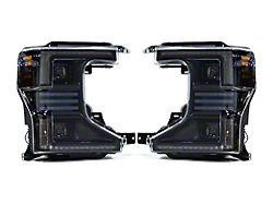 OLM Essential Series LED Headlights; Black Housing; Clear Lens (20-22 F-350 Super Duty w/ Factory Halogen Headlights)
