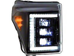 OLM Infinite Series LED Headlights with White DRL; Black Housing; Clear Lens (11-16 F-350 Super Duty)