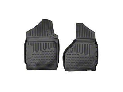 OMAC All Weather Molded 3D Front Floor Liners; Black (12-18 RAM 1500 Regular Cab)