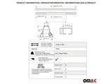 OMAC Omega Smooth Roof Rack Cross Bars; Black (09-18 RAM 1500 Quad Cab, Crew Cab)