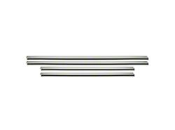 OMAC Side Door Streamer Trim Covers; Chrome (09-11 RAM 1500 Crew Cab)