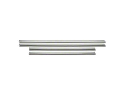 OMAC Side Door Streamer Trim Covers; Chrome (09-11 RAM 1500 Crew Cab)