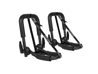 OMAC Canoe/Kayak Roof Rack Carrier Cross J-Bar; Black (Universal; Some Adaptation May Be Required)