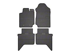 OMAC All Weather Rubber Front and Rear Floor Liners; Black (19-24 Ranger SuperCrew)