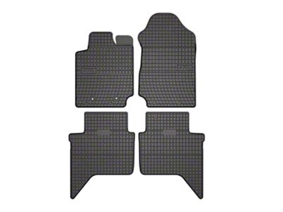 OMAC All Weather Rubber Front and Rear Floor Liners; Black (19-25 Ranger SuperCrew)