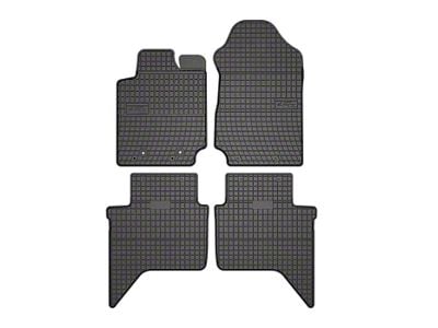 OMAC All Weather Rubber Front and Rear Floor Liners; Black (19-24 Ranger SuperCrew)