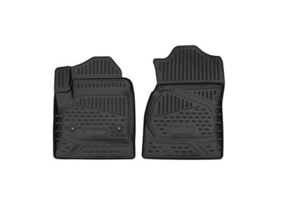OMAC All Weather Molded 3D Front Floor Liners; Black (14-18 Silverado 1500 Regular Cab)