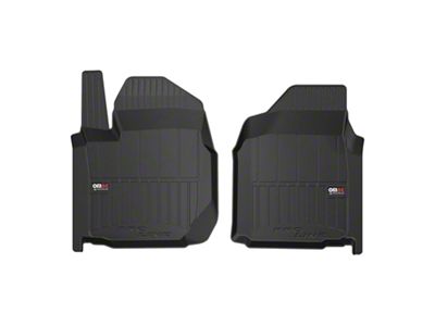 OMAC Premium 3D Front and Rear Floor Liners; Black (20-25 Silverado 3500 HD)