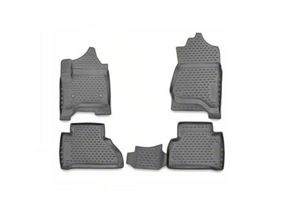 OMAC All Weather Molded 3D Front and Rear Floor Liners; Grey (15-20 Tahoe)