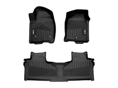 OMAC All Weather Molded Texan Front and Rear Floor Liners; Black (21-25 Yukon)