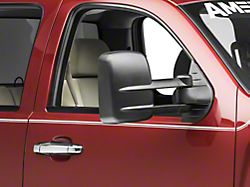 OPR Manual Foldaway Telescopic Towing Mirror; Textured Black (07-13 Silverado 1500)