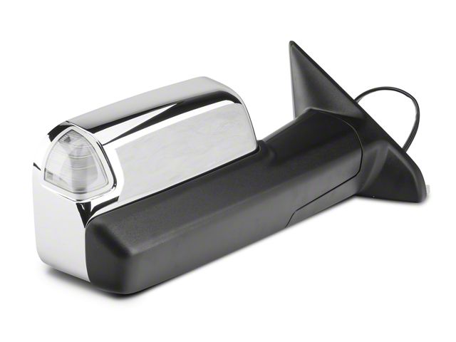 OPR Memory Power Adjust Heated Foldaway Flip-Up Towing Mirror with Puddle Light and Turn Signal; Chrome (2012 RAM 1500)