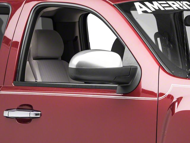 OPR Powered Heated Foldaway Mirror; Satin Black (07-13 Silverado 1500)