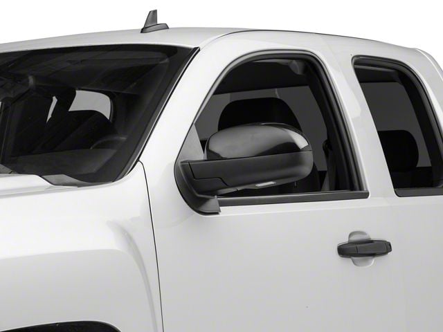OPR Powered Heated Foldaway Mirror with Puddle Lights; Black (07-13 Silverado 1500)