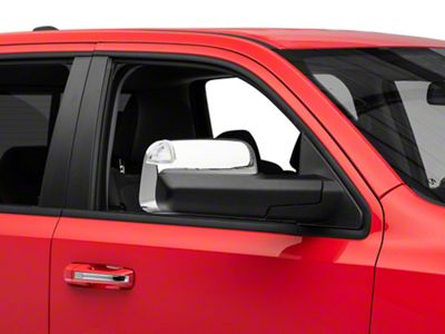 OPR Memory Power Adjust Heated Manual Flip-Up Towing Mirror with Blind Spot Monitoring, Puddle Light and Turn Signal; Chrome; Passenger Side (19-25 RAM 1500)