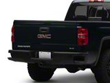 OPR OE Style Steel Rear Bumper; Pre-Drilled for Backup Sensors; Black (14-18 Sierra 1500)