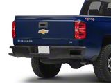 OPR OE Style Steel Rear Bumper; Pre-Drilled for Backup Sensors; Black (14-18 Silverado 1500)