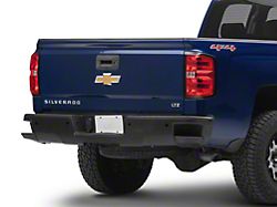 OPR OE Style Steel Rear Bumper; Pre-Drilled for Backup Sensors; Black (14-18 Silverado 1500)