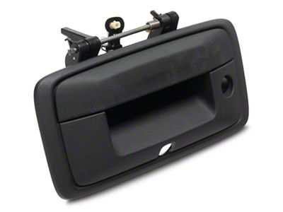OPR Tailgate Handle with Keyhole, with Camera Hole; Textured Black (16-18 Silverado 1500)
