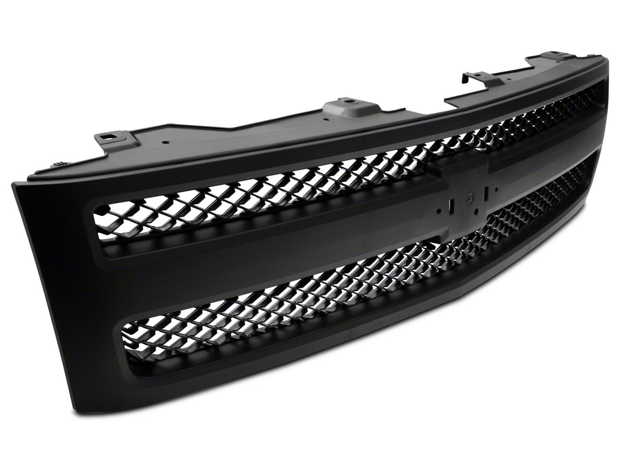 Munirater Upper Grille Bumper Assembly For 2016-2018 Chevy Silverado 1500 – Chrome/Black Mesh