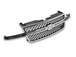 OPR Upper Replacement Grille; Matte Black and Chrome (2006 Silverado 1500 SS)