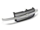 OPR Upper Replacement Grille; Chrome and Black (01-02 Silverado 2500 HD)