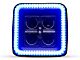 Oracle 3-Inch Off-Road Series Square LED Light with Blue Halo; Spot Beam (Universal; Some Adaptation May Be Required)