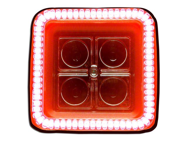 Oracle 3-Inch Square Halo for Cube/Square Lights; Amber