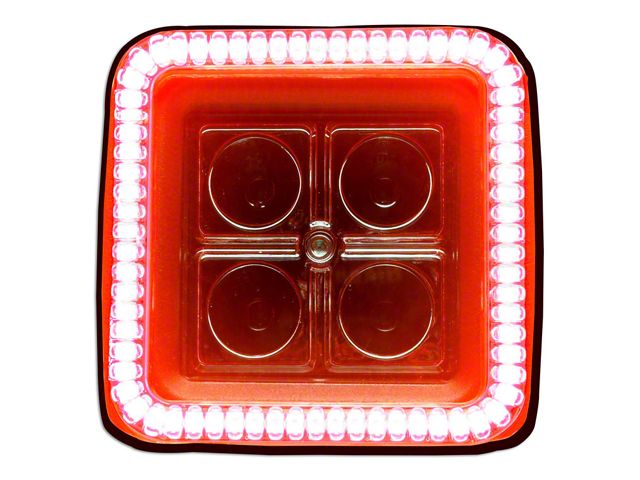 Oracle 3-Inch Square Halo for Cube/Square Lights; Amber