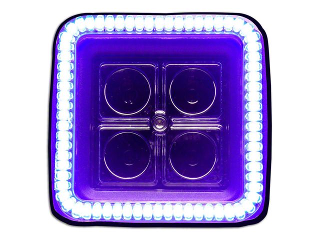 Oracle 3-Inch Square Halo for Cube/Square Lights; UV/Purple