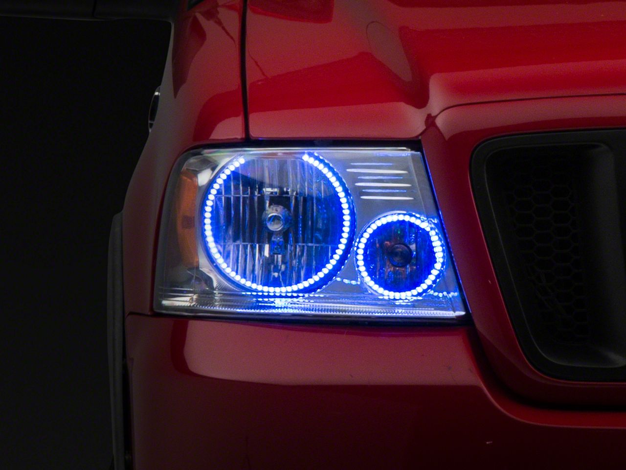 Oracle OE Style Headlights with ColorSHIFT Halo; Chrome Housing; Clear Lens (04-08 F-150)