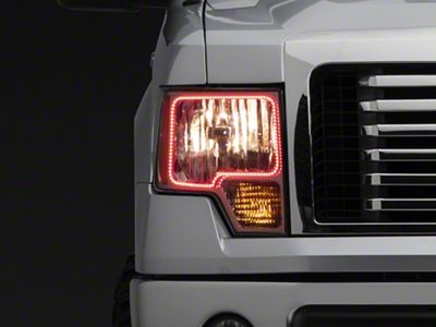 Oracle OE Style Headlights with ColorSHIFT Halo; Chrome Housing; Clear Lens (09-14 F-150 w/ Factory Halogen Headlights)