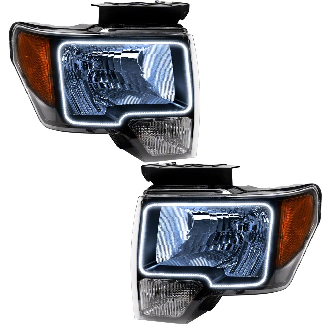 Oracle OE Style Headlights with LED Halo; Chrome Housing; Clear Lens (09-14 F-150 w/ Factory Halogen Headlights)
