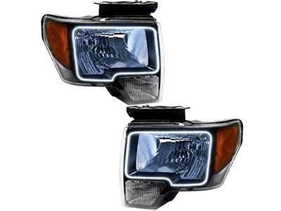 Oracle OE Style Headlights with LED Halo; Chrome Housing; Clear Lens (09-14 F-150 w/ Factory Halogen Headlights)
