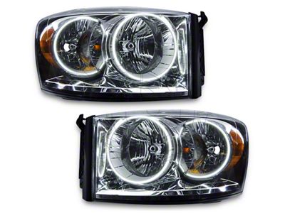 Oracle OE Style Headlights with SMD LED Halo; Chrome Housing; Clear Lens (07-08 RAM 1500)
