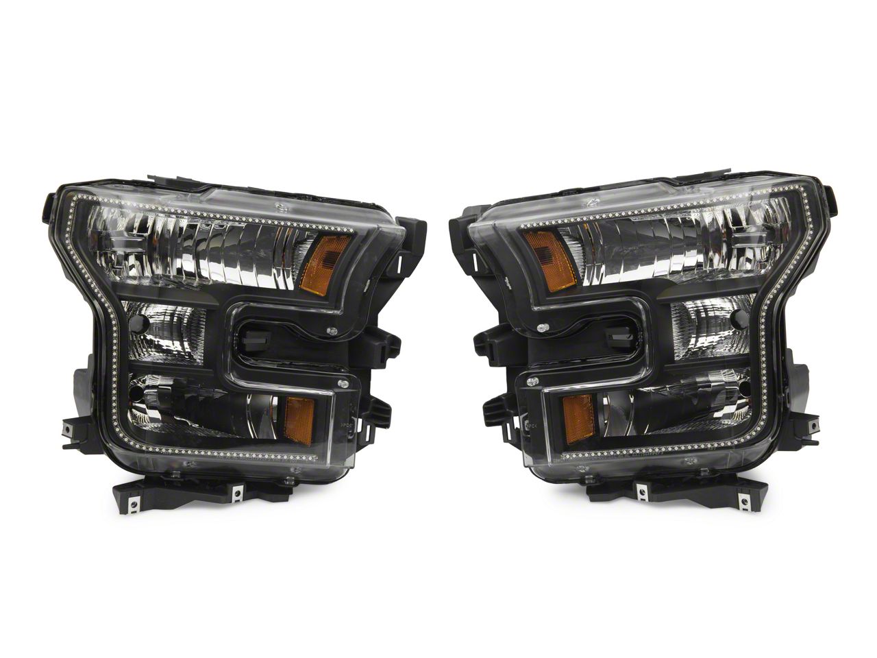 Oracle Black Edition Dynamic ColorSHIFT RGB+A OE Style Headlights; Black  Housing; Clear Lens (15-17 F-150 w/ Factory Halogen Headlights), image size:1280x960