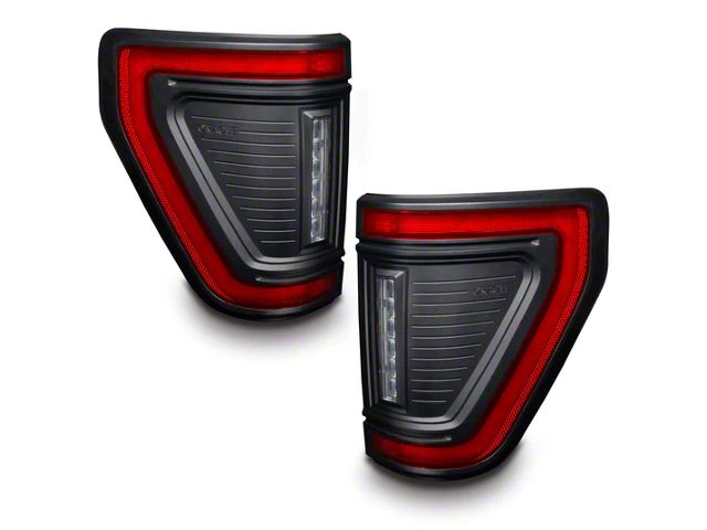 Oracle Flush Style LED Tail Lights; Black Housing; Clear Lens (21-24 F-150)