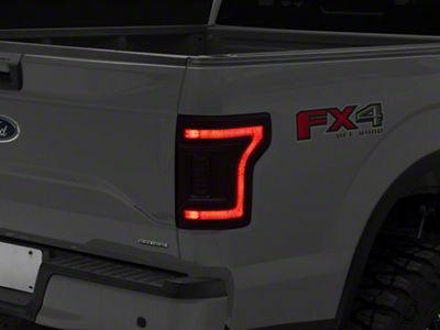 Oracle Flush Style LED Tail Lights; Black Housing; Red Lens (15-20 F-150)